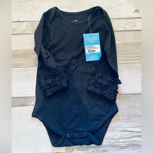 NWT Ruffle Butts black bodysuit - Sz 18-24 months